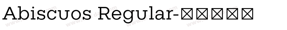 Abiscuos Regular字体转换